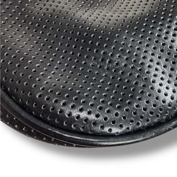 Clare V. Black Perforated Leather Fanny Pack Crossbody travel minimalist - Picture 8 of 11